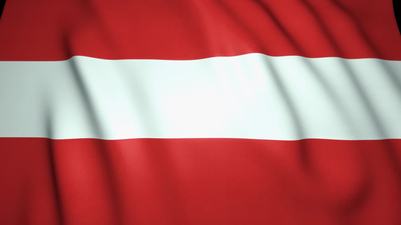 Waving realistic Austria flag in 4K, loop animation