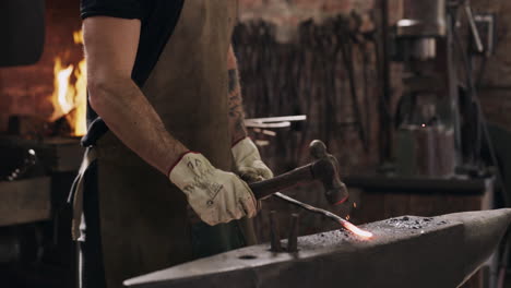 blacksmith working in a forge