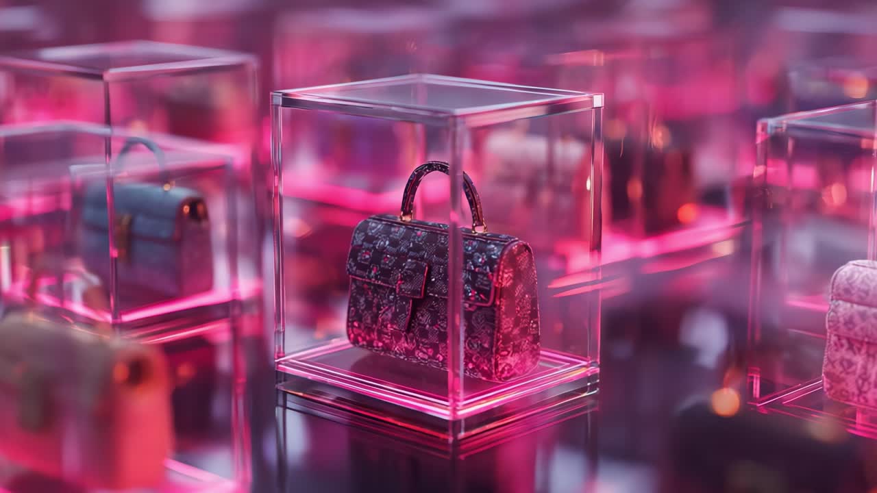 Handbags in Display Cases