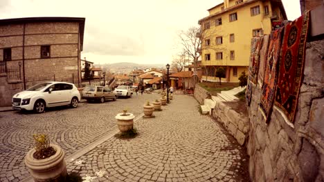 declivity with cobbles ancient street old ankara