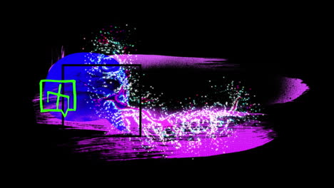 animación de gráficos geométricos coloridos sobre un fondo negro