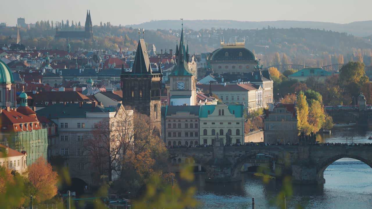 Towering over Charles Bridge, Prague’s Old Town Bridge Tower stands as a symbol of the city’s heritage.