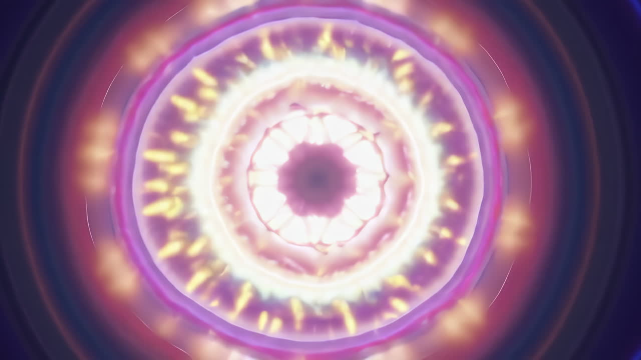 Abstract Geometric Patterns with Glowing Circular Designs