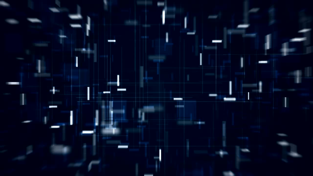 Blue Abstract Futuristic Hi-Tech Animation.