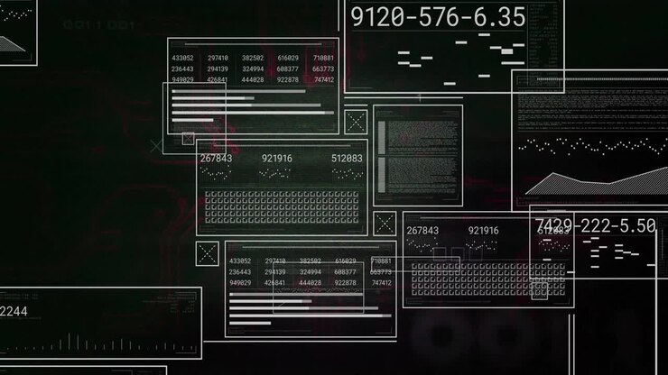 Animation of data processing over diagrams