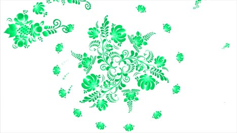 green floral pattern design