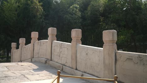 bridge in confucian temple in tianjin, china