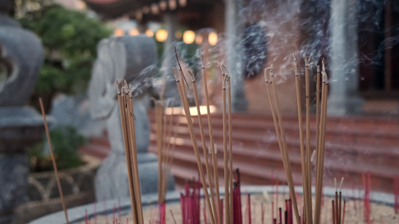 Incense Burning at a Temple