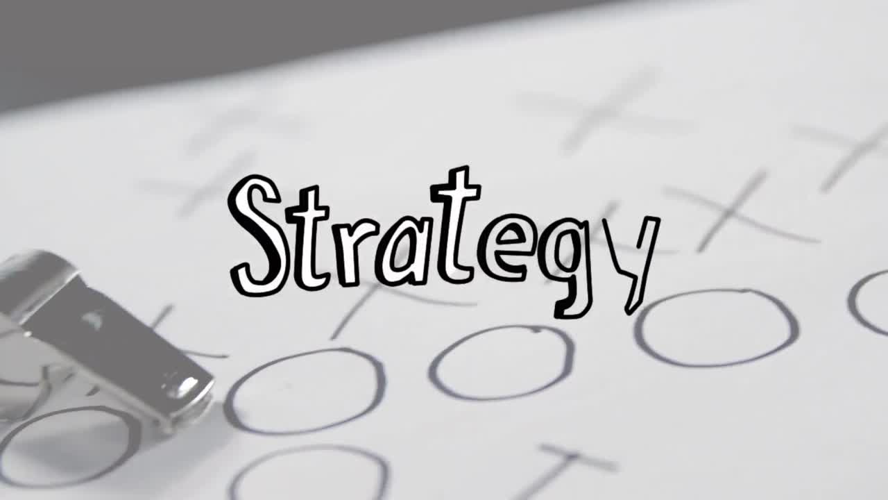 휘파람 위의 전략 텍스트의 애니메이션