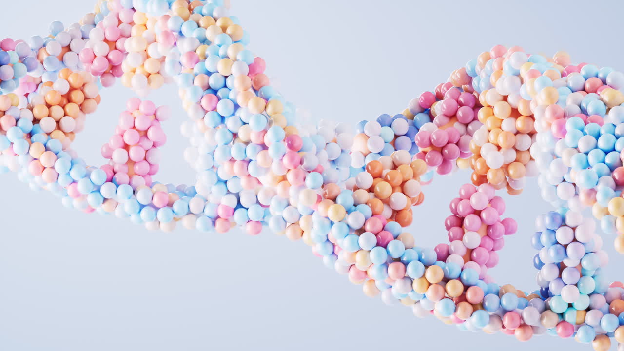 dna와 생물학적 개념, 3d 렌더링