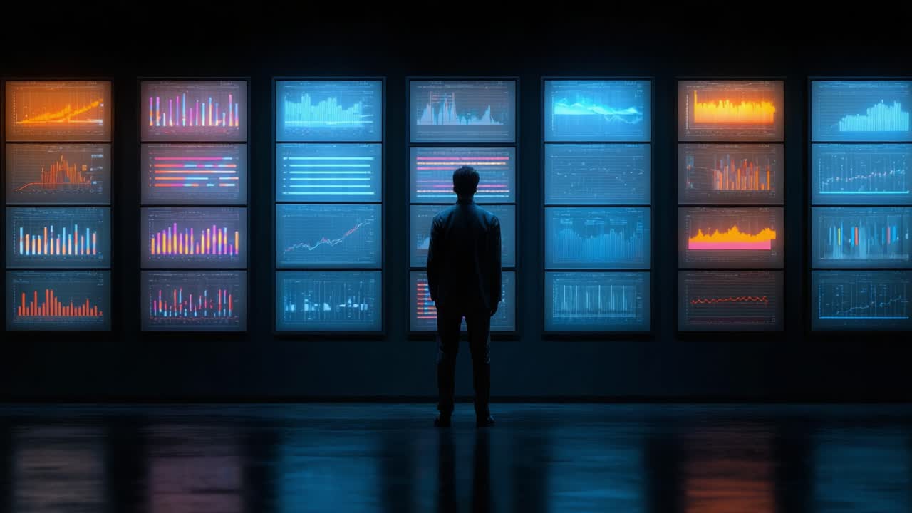 Data Analysis and Visualization: A Professional Stands in Front of ...