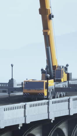 a crane on a bridge