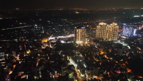 above the rooftops of hanoi, high rise building of tay ho distr, quang an ward