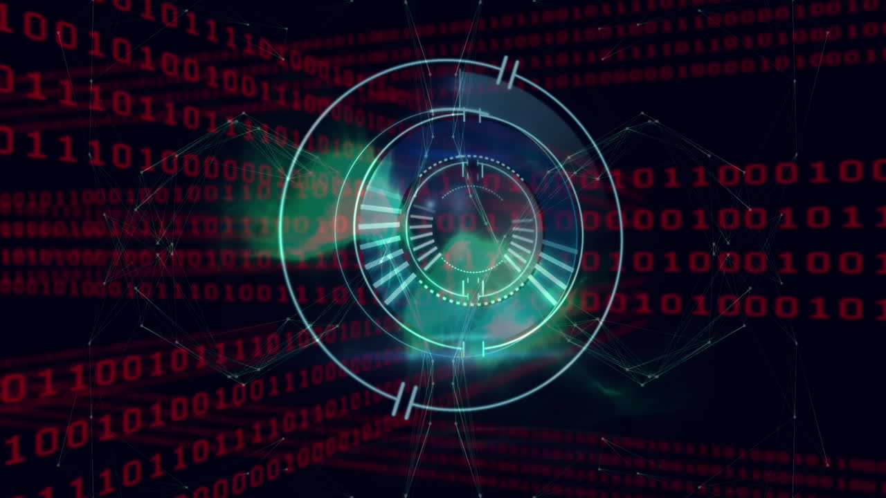 animación del escaneo del alcance sobre la codificación binaria