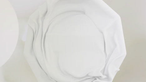 swirling white fabric animation on smooth background