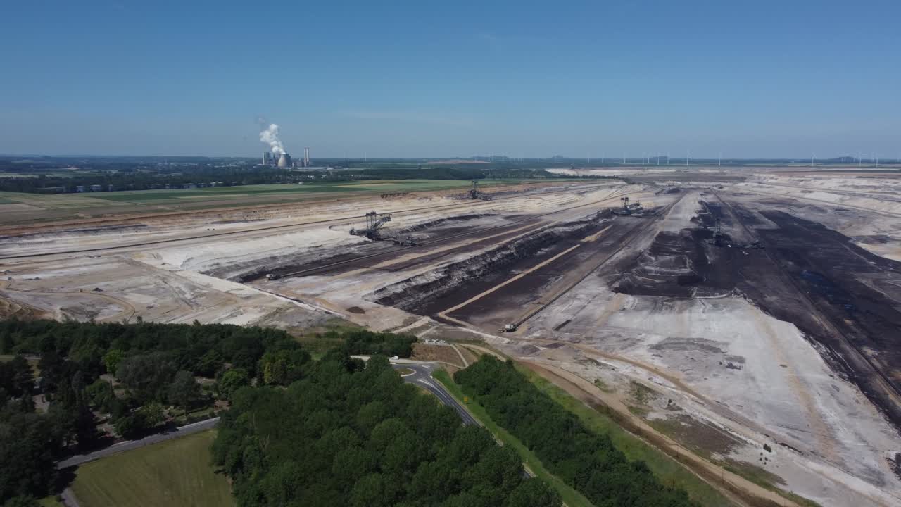Opencast lignite mine in the Rhenish lignite mining area in Germany