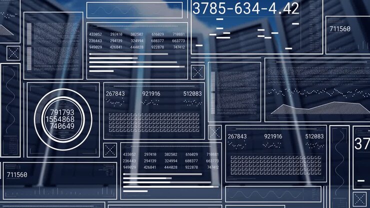 Animation of data processing over computer servers