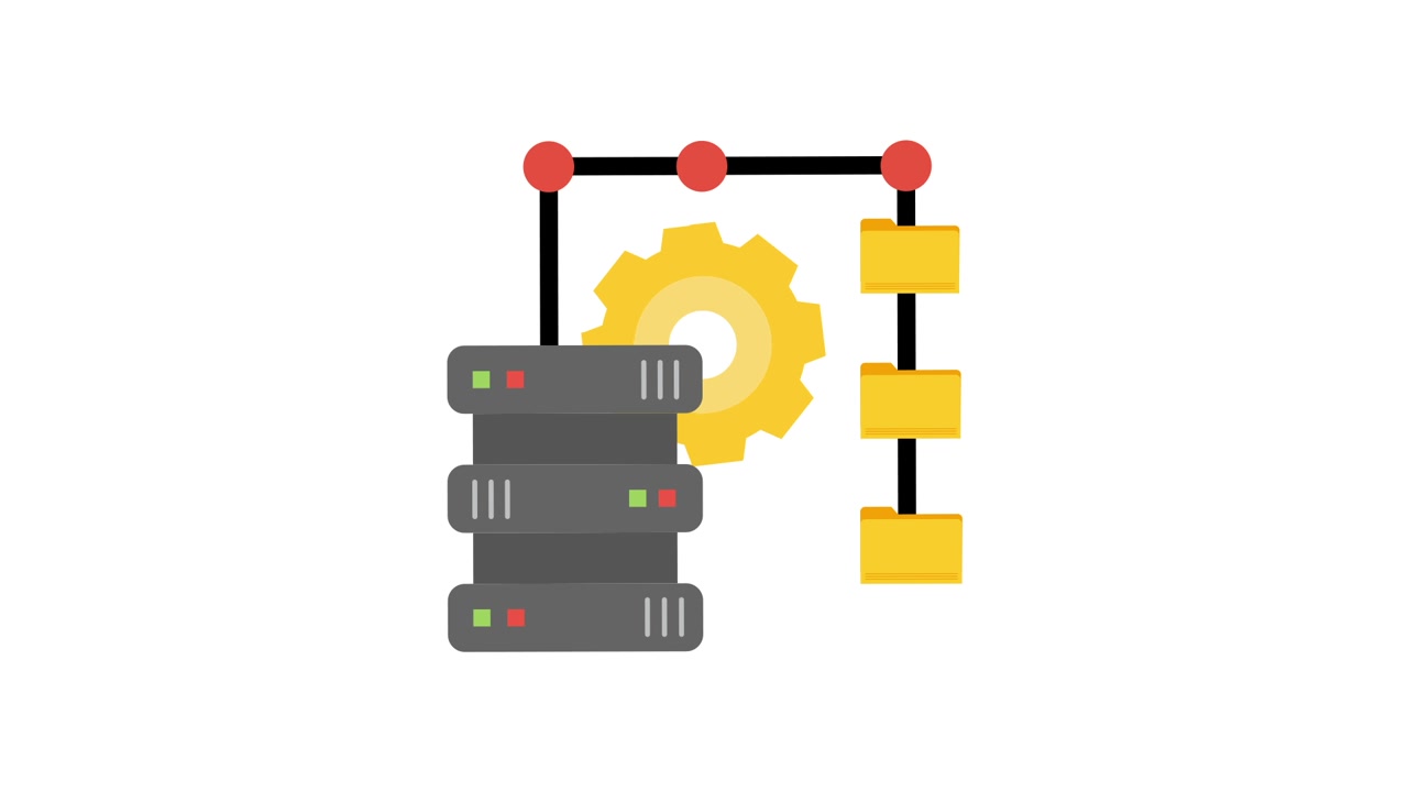 Animated Data Server Processing and File Management Workflow