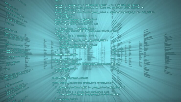 Animazione di elaborazione dati su interfaccia