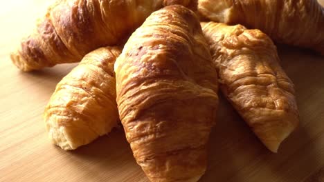 croissant rotation background. food concept