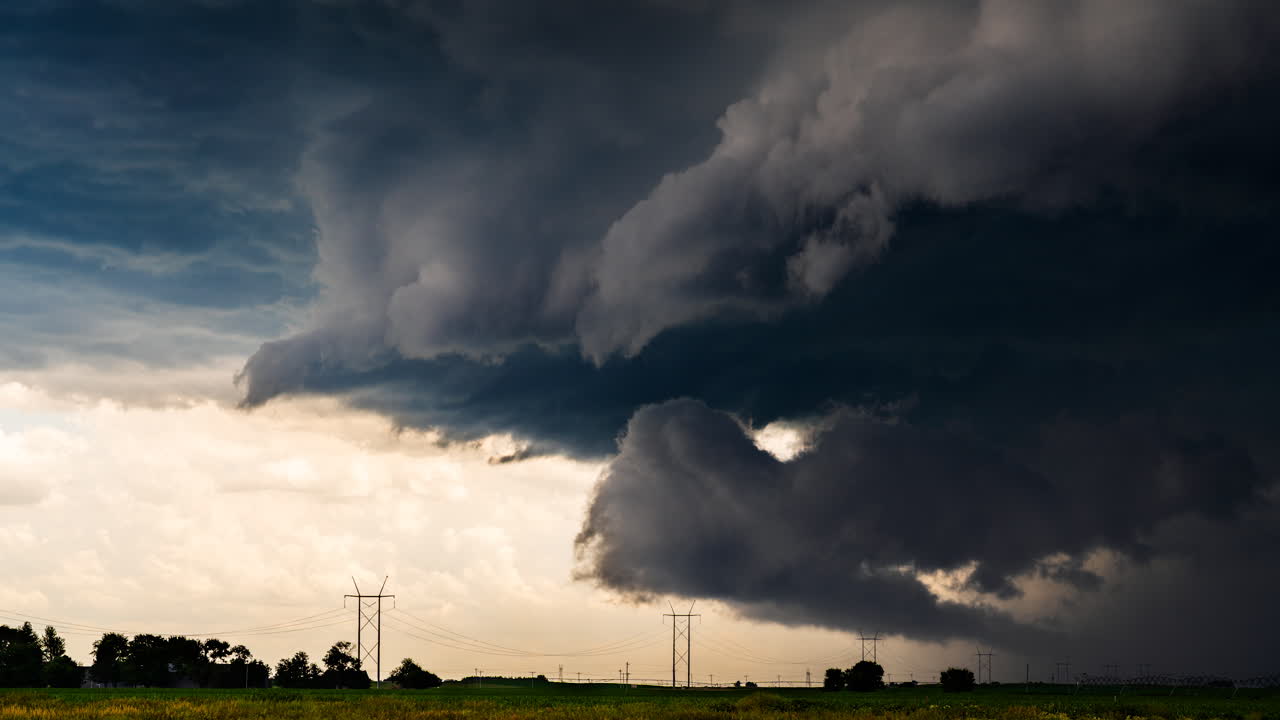 Big dark storm clouds move in bringing dangerous weather