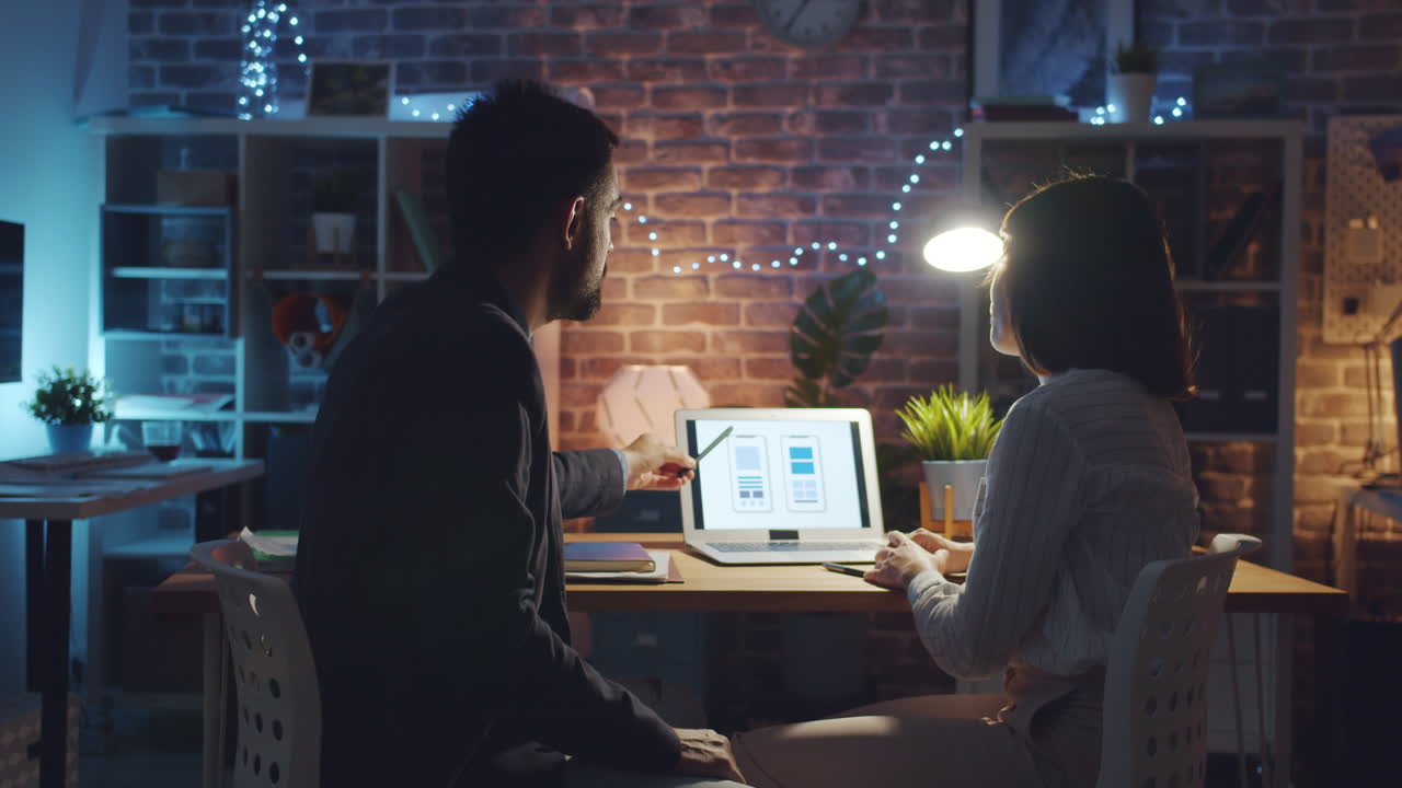 Design Team Collaboration at Night