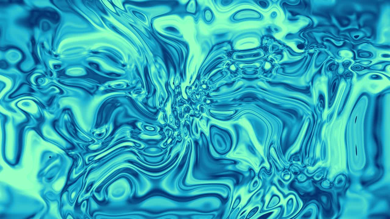 жидкий металлический волнистый мраморная текстура движущийся фон. анимированная голограмма плазменная движущаяся графика. абстрактная синяя волнистая анимация потока жидкости 4k видео
