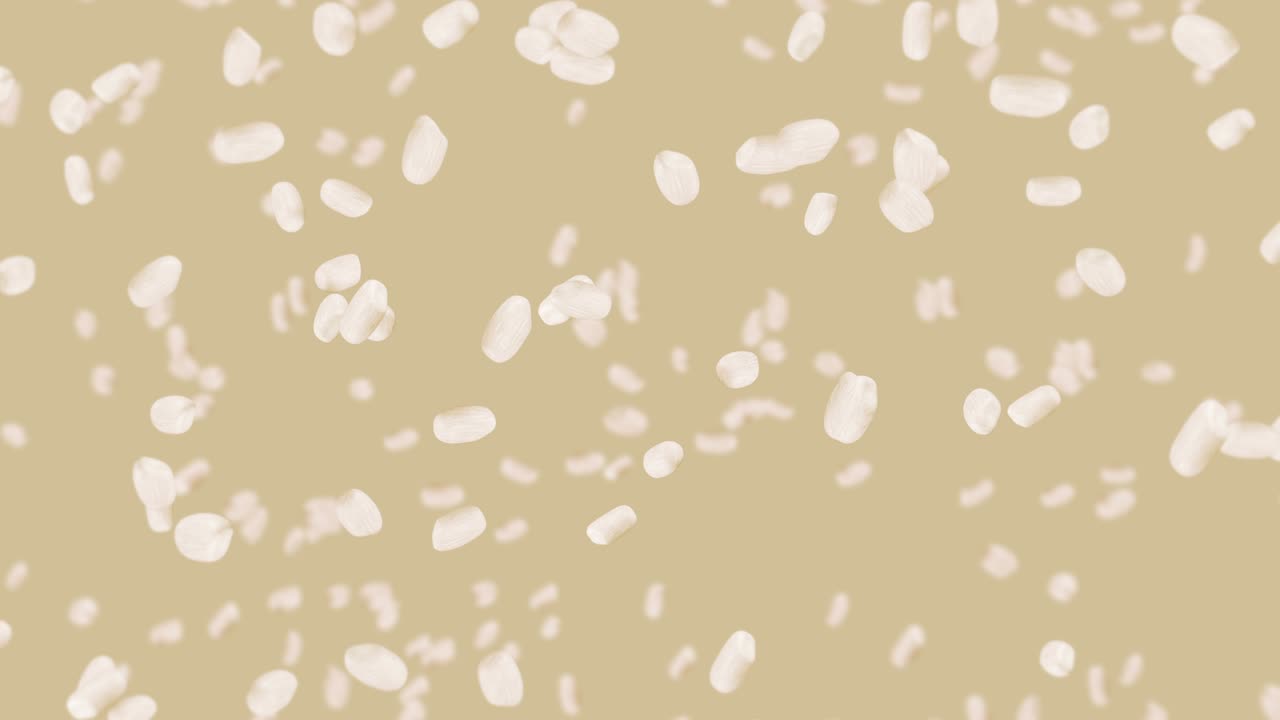 갈색 배경에 많은 을 날려. . 은. 채식주의자. 건강한 음식.  회전의 3d 루프 애니메이션.