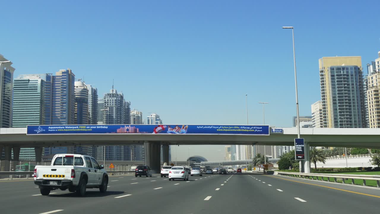 uae 하루 시간 두바이 마리나 교통 도로 여행 4k