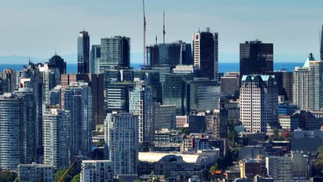 downtown vancouver high-rise, office, hotel, and skyscraper buildings in bc, canada