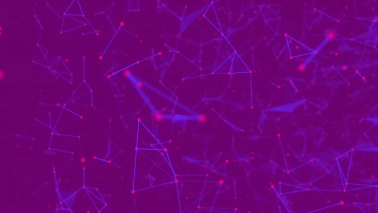Network of connections against purple background