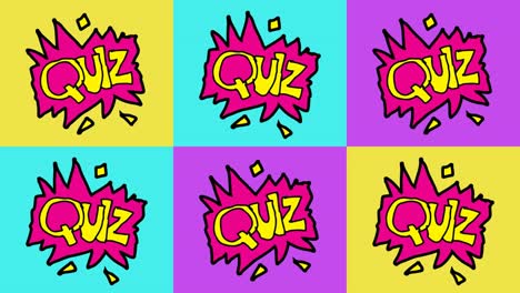 kids drawing pop art seamless background with theme of quiz