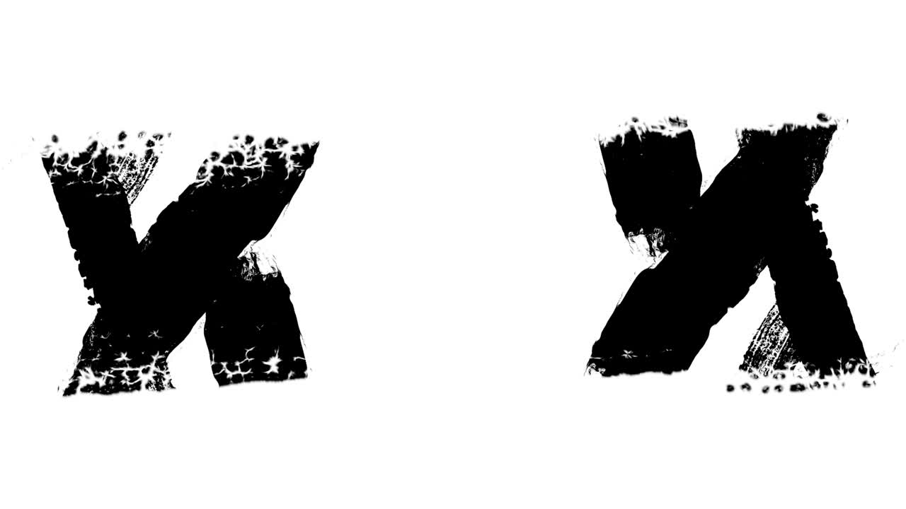 abstracto tinta negra pintada a mano pinceladas aisladas sobre fondo blanco. animación. pincelada de tinta de acuarela, signos y símbolos concepto