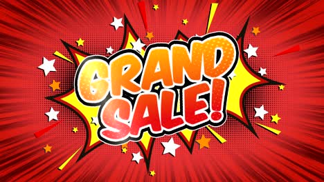 grand sale  - comic style text