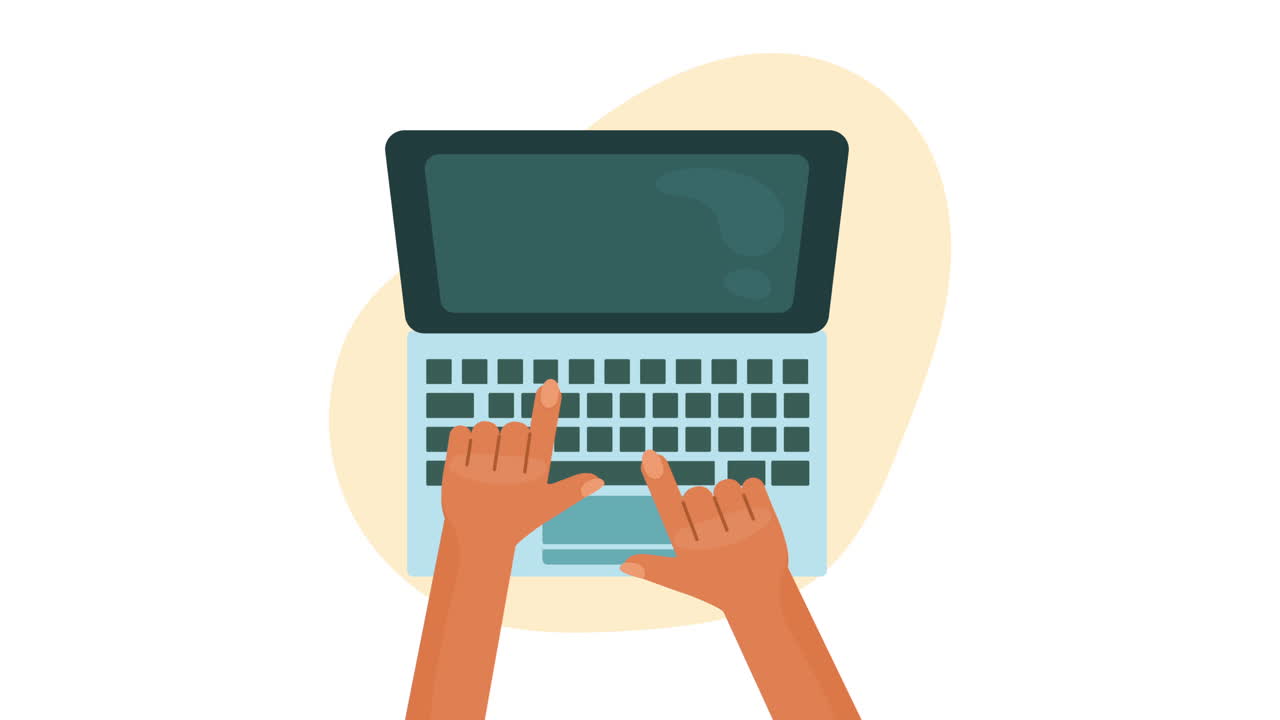 laptop computer portable device animation