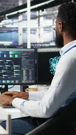 vertical video server hub admin using neural network node tree tool to optimize system health