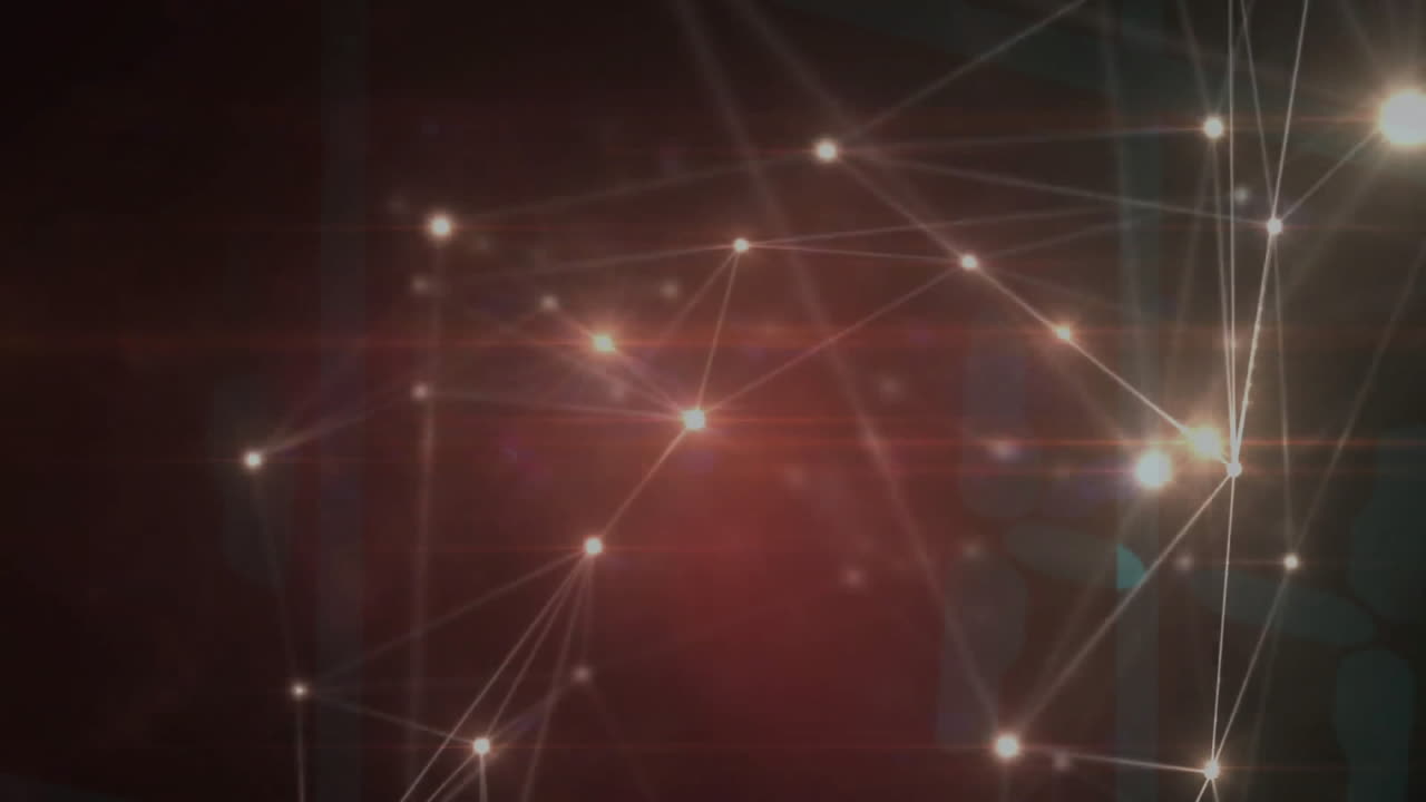 animación de la red de conexiones sobre fondo negro