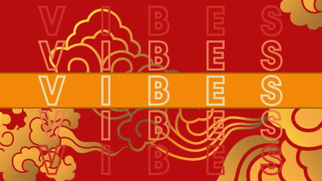 animation ofvibes text over colorful graphics and shapes