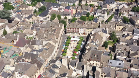 place henri cordesse marvejols aerial drone shot france aveyron