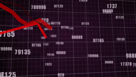 animación del procesamiento de datos financieros sobre un fondo negro