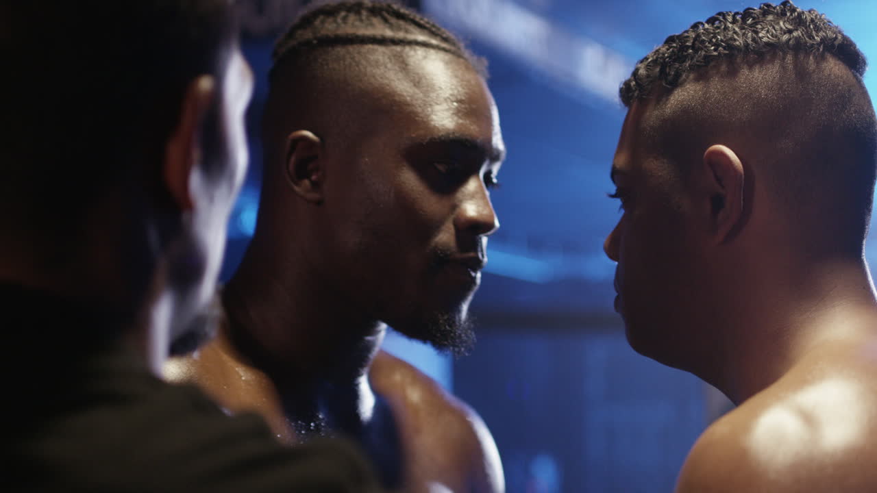 preparación para un partido de boxeo