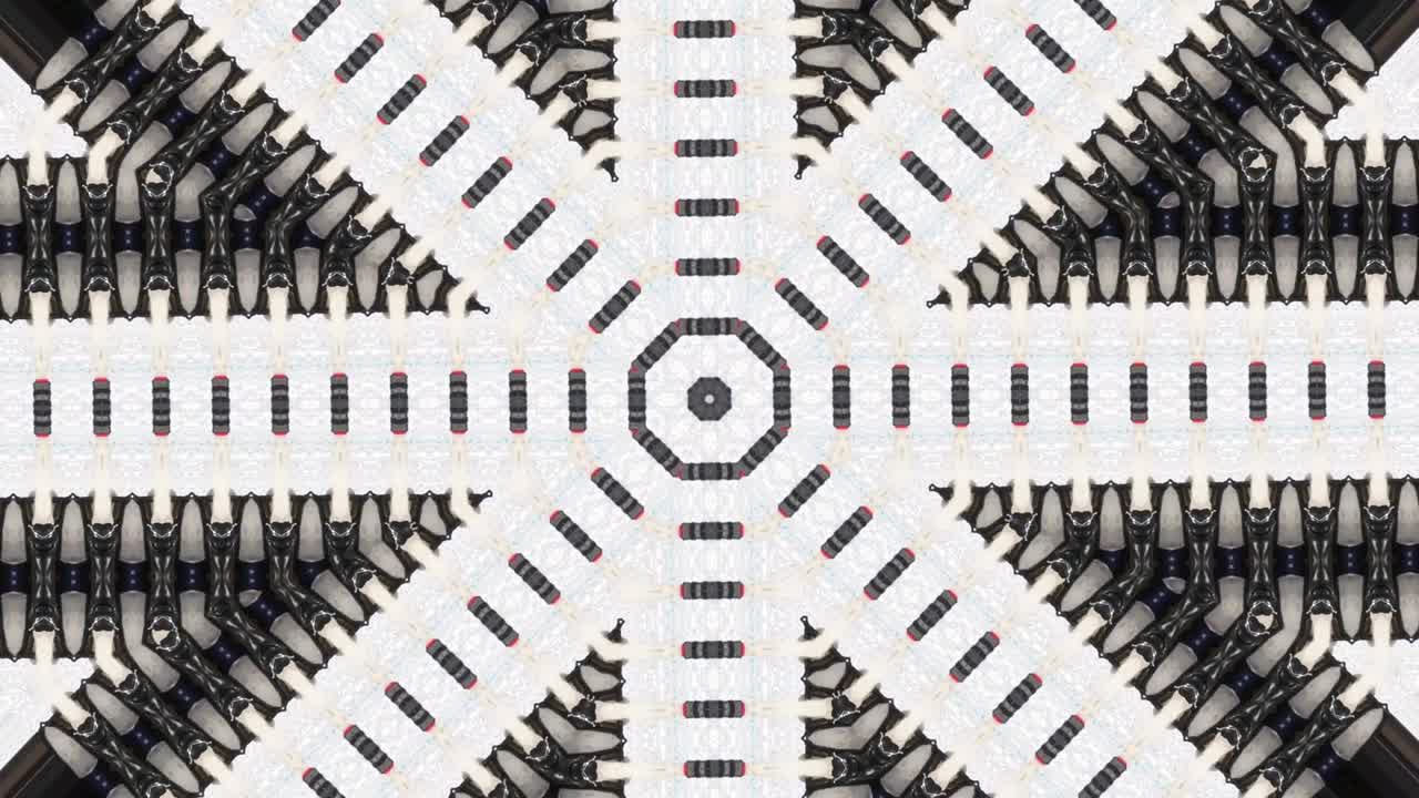 fondo abstracto multicolor y movimiento con efecto caleidoscopio