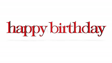 texto de feliz cumpleaños rodante en degradado blanco