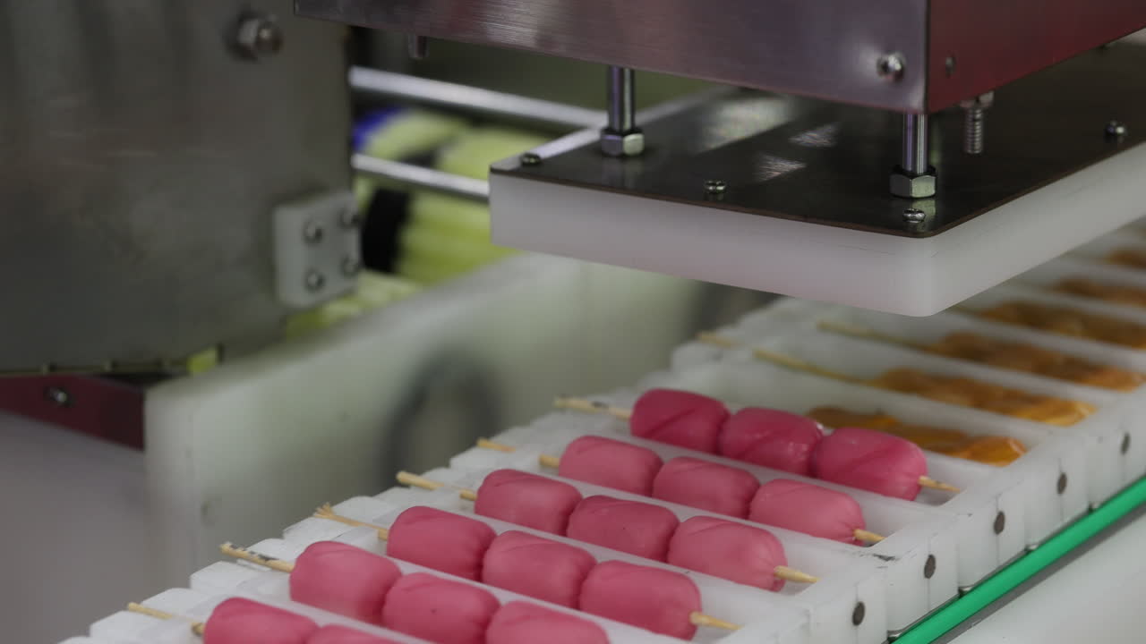 Automated Food Production Line with Skewered Products