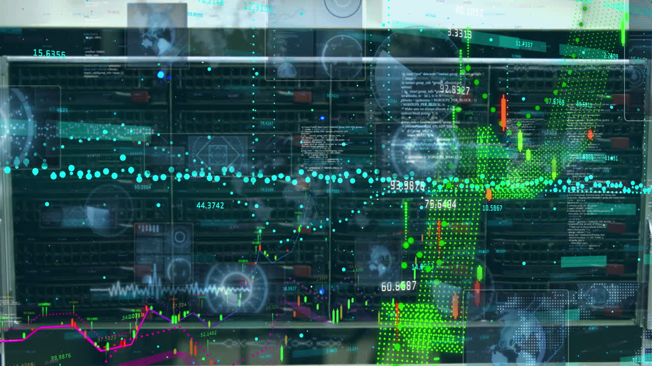 Animation of data processing over computer servers