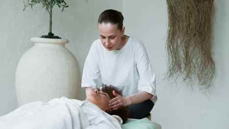 woman getting a massage