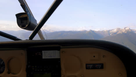 aircraft flying over the mountain 4k