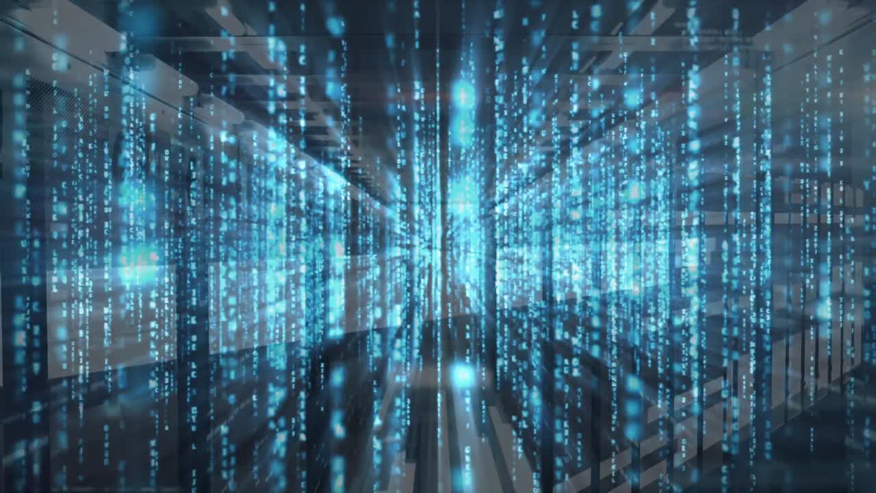 Animation of data processing over computer servers