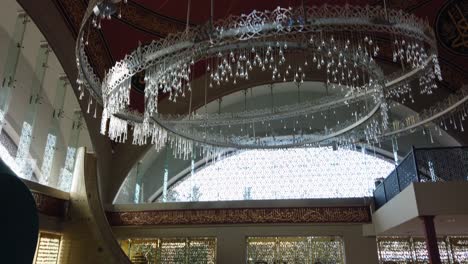 interior of modern sakirin mosque in uskudar district of istanbul, turkey