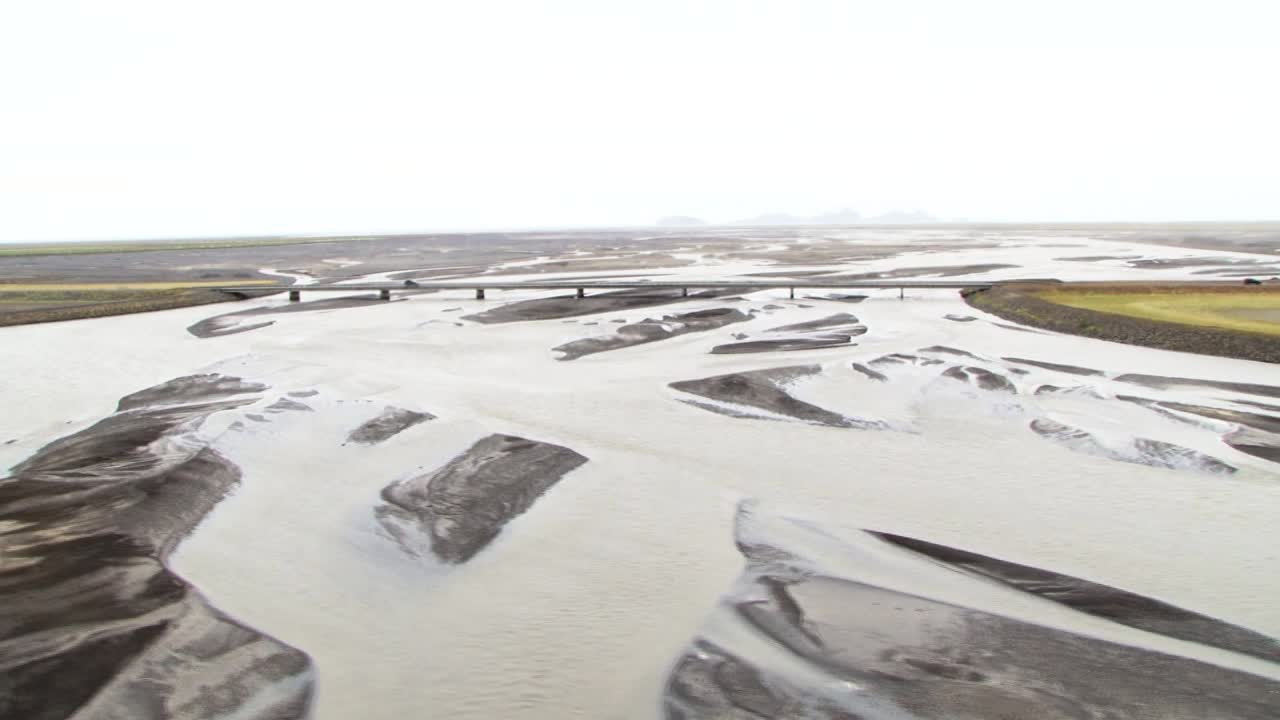 Icelandic rivers weaving through desolate landscapes and vast horizons